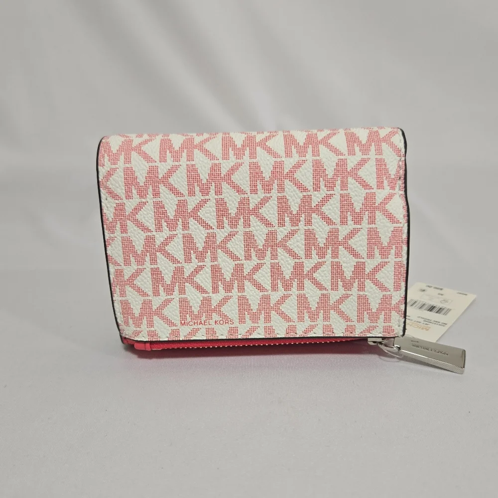 Michael Michael Kors Jet Set Charm Geran Multi MD ENV Trifold Leather Wallet